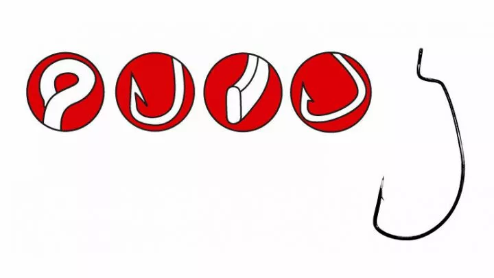 Gamakatsu Worm Offset EWG Size 1/0 3 Gamakatsu Worm Offset EWG Size 1/0