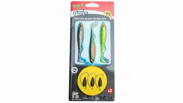 FOX RAGE Rage Texas Slick Shad Kit #3/0 3 FOX RAGE Rage Texas Slick Shad Kit #3/0