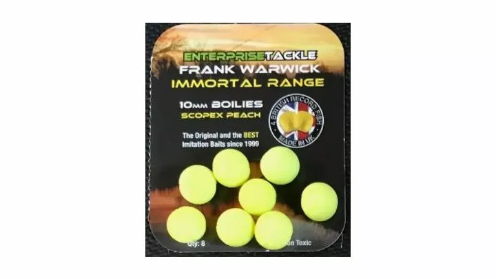 Enterprise Tackle Immortal 10mm Boilie Fluoro Yellow Scopex Peach 3 Enterprise Tackle Immortal 10mm Boilie Fluoro Yellow Scopex Peach