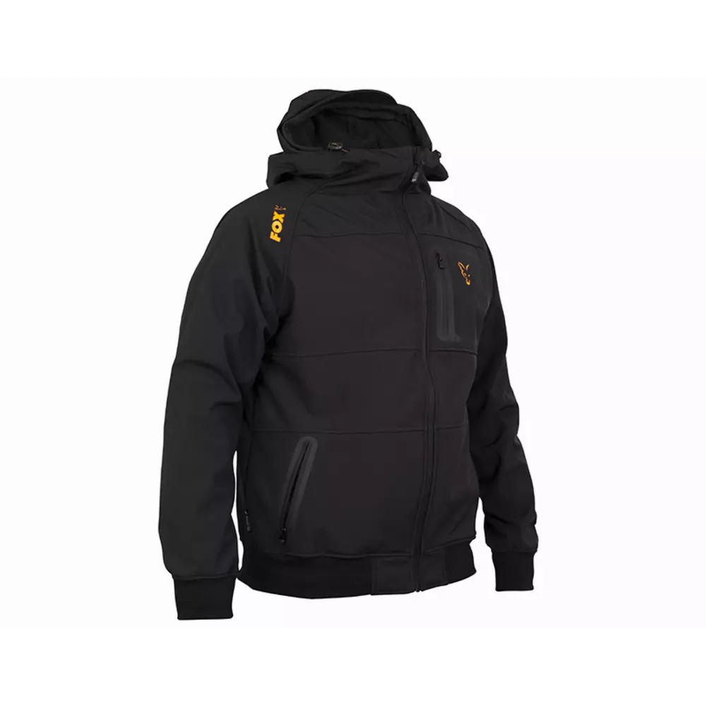 Fox Collection Black / Orange Shell Hoodie - MEDIUM 4 Fox Collection Black / Orange Shell Hoodie - MEDIUM - Afbeelding 2