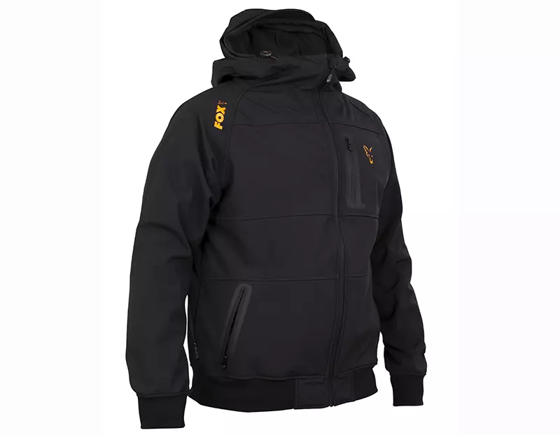 Fox Collection Black / Orange Shell Hoodie - MEDIUM 3 Fox Collection Black / Orange Shell Hoodie - MEDIUM