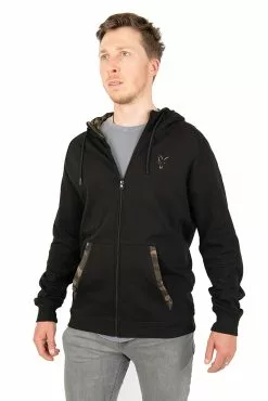 Fox LightWeight Black/Camo Zip Hoody