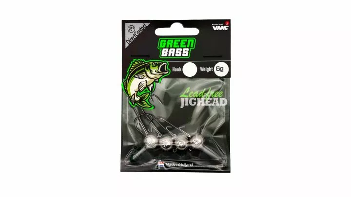 Green Bass Fishing Jighead 1/0 6gr 4st 3 Green Bass Fishing Jighead 1/0 6gr 4st