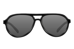 KORDA Sunglasses Aviator | Mat Black Frame | Grey Lens | Zonnebril
