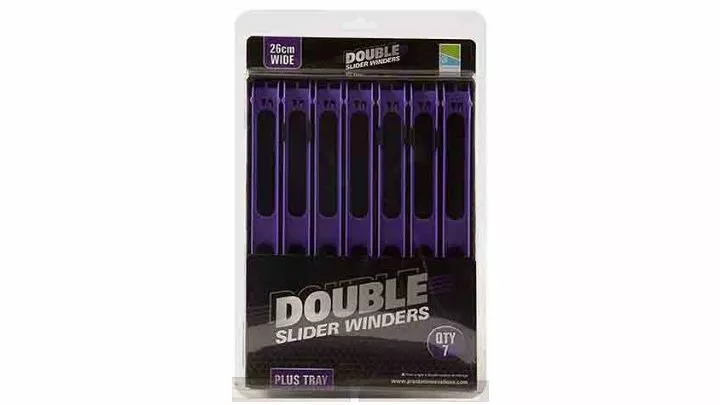 Preston Double Slider Winders 26cm Paars In Tray 3 Preston Double Slider Winders 26cm Paars In Tray