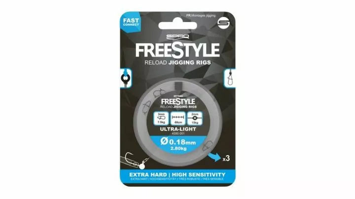 Spro Freestyle Reload Jigging Rigs 0.28mm 3 Spro Freestyle Reload Jigging Rigs 0.28mm